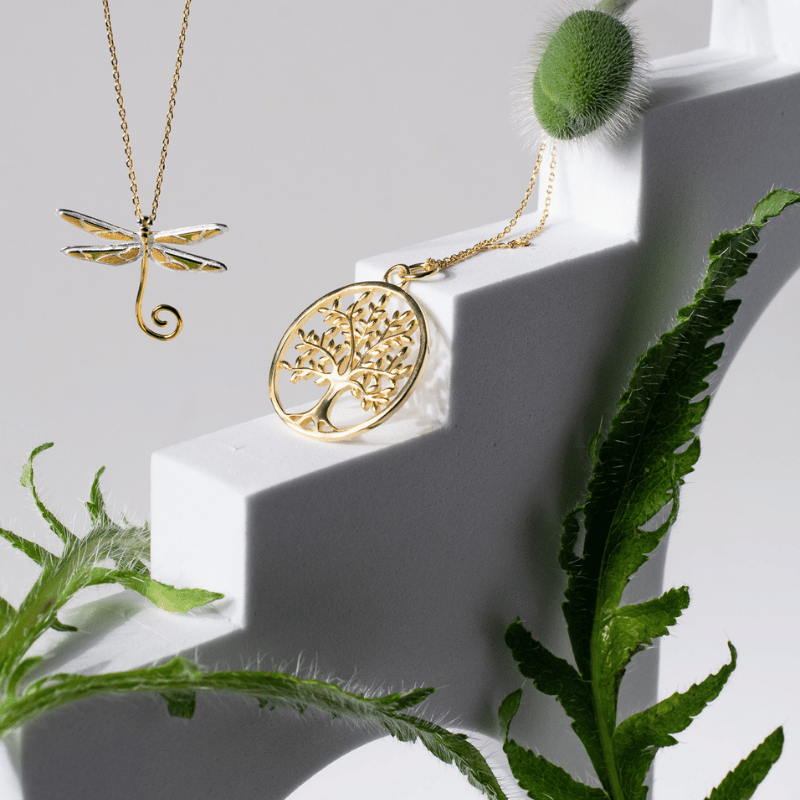 Sterling Silver Dragonfly Pendant Necklace for Spiritual Growth