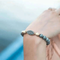 Druzy Grey Stretch Bracelet - Mystic Soul Jewelry