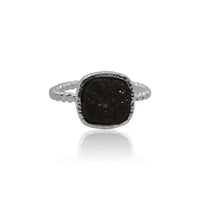 Druzy Ring - Black Agate - Mystic Soul Jewelry