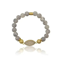 Druzy White Stretch Bracelet - Mystic Soul Jewelry