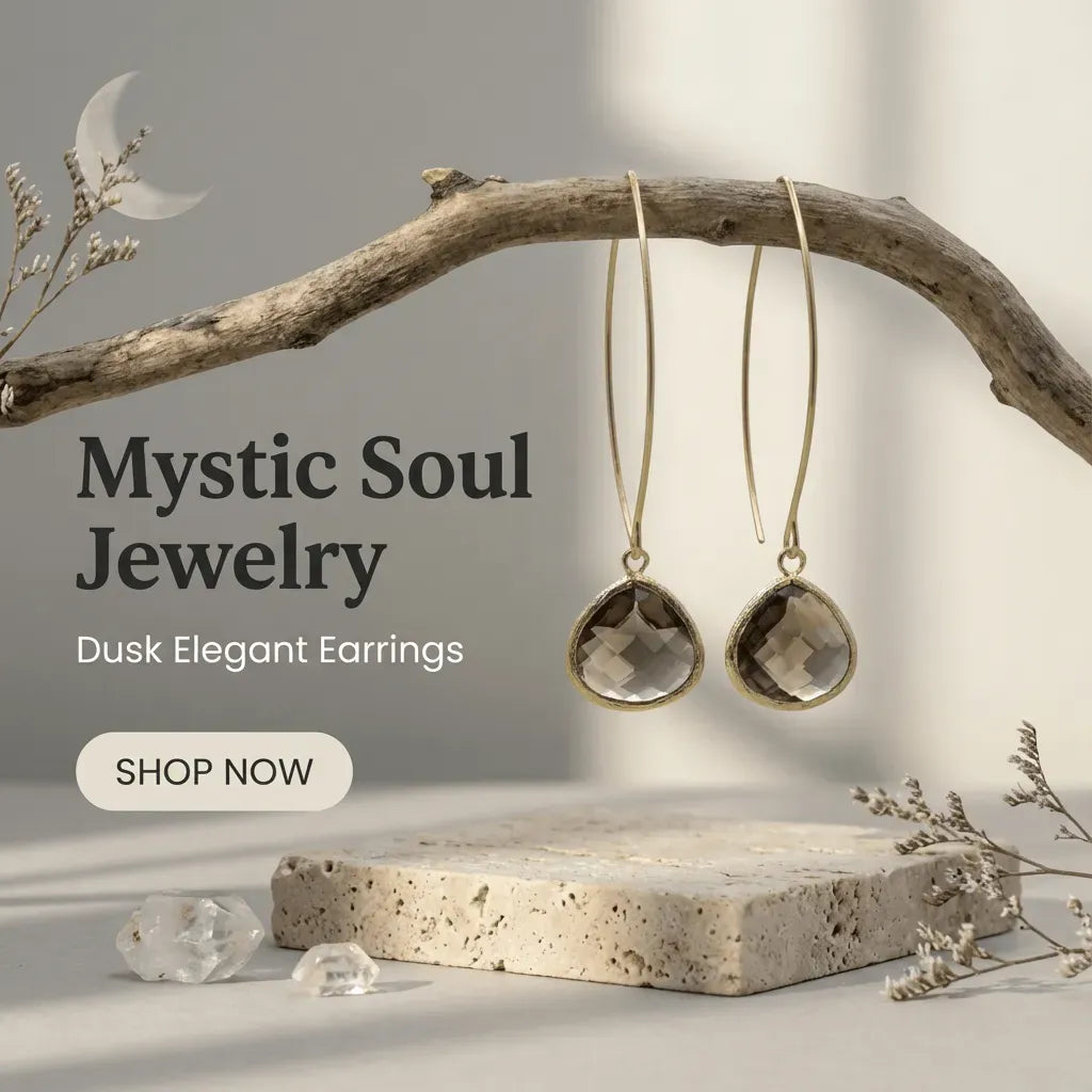 Mystic Soul Jewelry Dusk Elegant Earrings with a natural setting