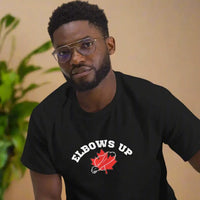 Elbows Up Classic Unisex Cotton Tee – Black | Trendy and Versatile Streetwear Mystic Soul Jewelry