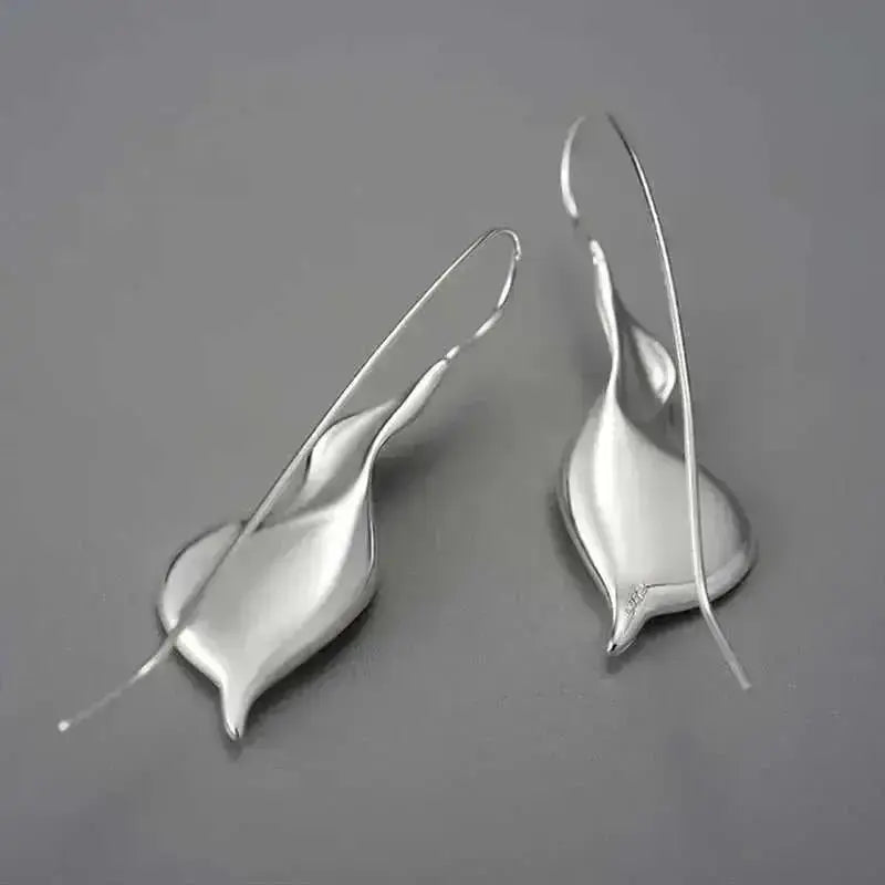 Elegant Calla Lily Flower Earrings - Gold Plated Sterling Silver - Mystic Soul Jewelry