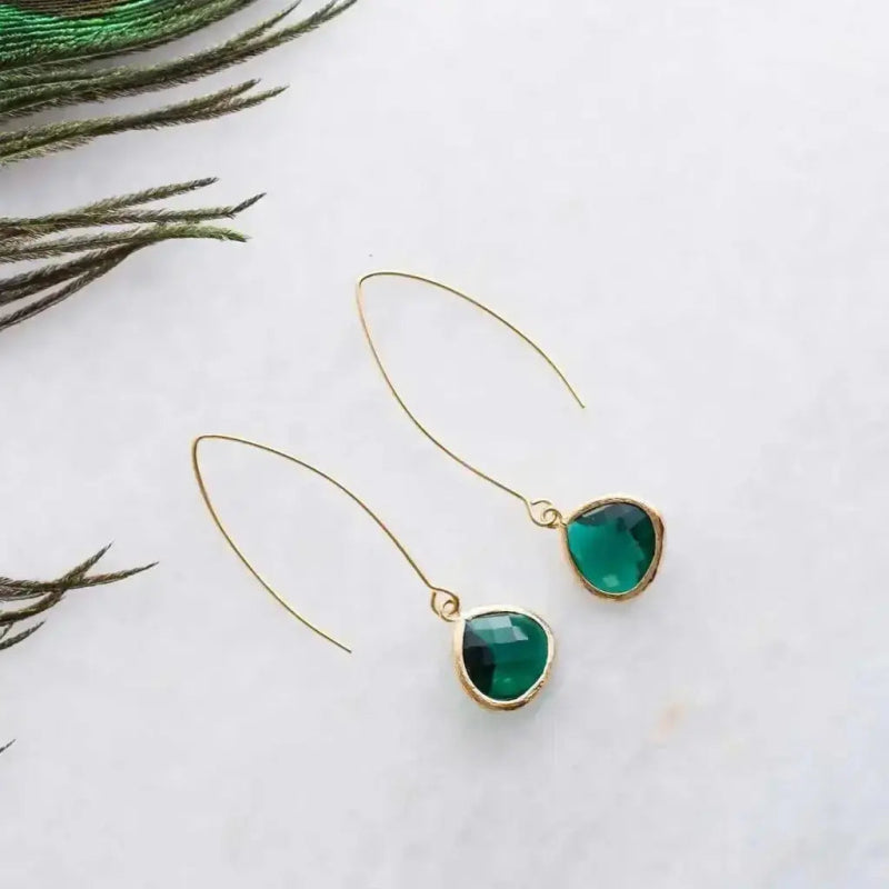 Elegant Emerald Green Earrings - Mystic Soul Jewelry