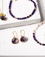 Amethyst Elegant Earrings | Charka Healing Jewelry