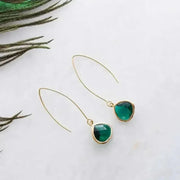 Elegant Emerald Green Earrings