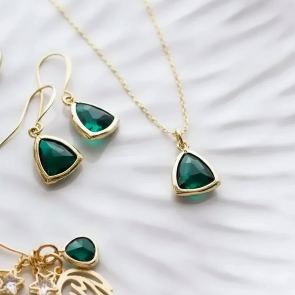 emerald green jewelry for may birthdays. free shipping over $45