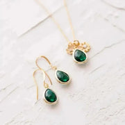 green birthstone earrings