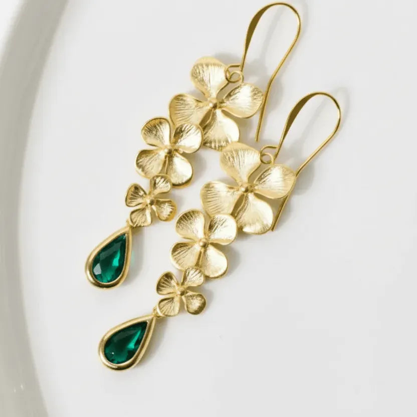 emerald_triple_orchid_earrings_gold