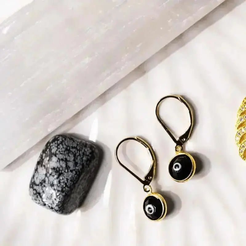 Evil Eye MINI Black Earrings - Mystic Soul Jewelry