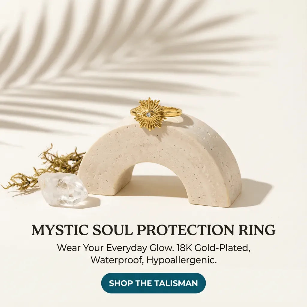 Evil Eye Protection Ring | Waterproof 18K PVD Gold CZ