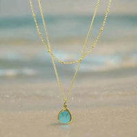 Exquisite Aquamarine Necklace Beach Jewelry - Mystic Soul Jewelry