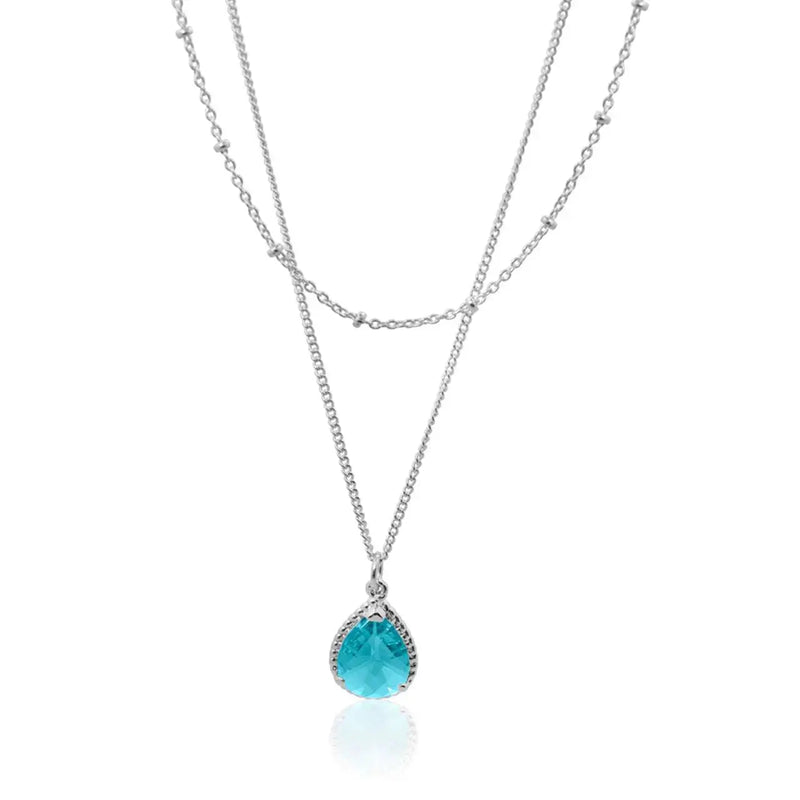 Exquisite - Capri Blue Pendant Necklace - Mystic Soul Jewelry