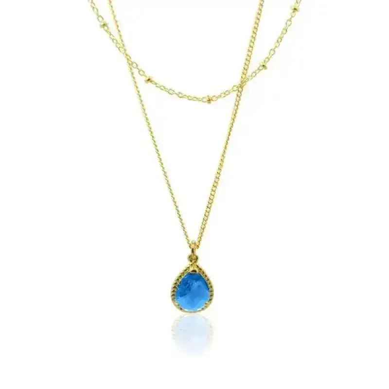 Exquisite - Capri Blue Pendant Necklace - Mystic Soul Jewelry