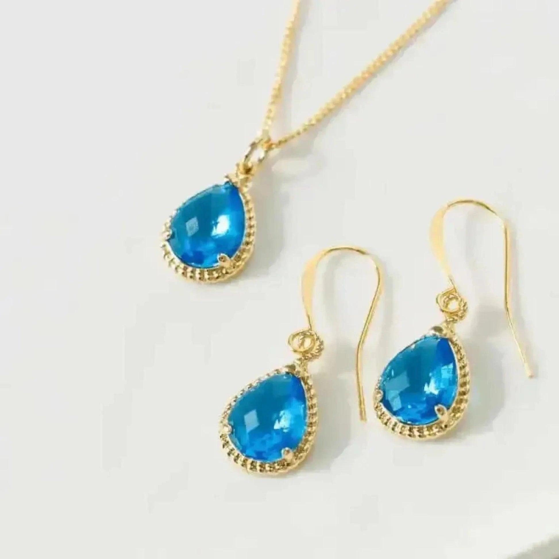 capri blue jewelry set