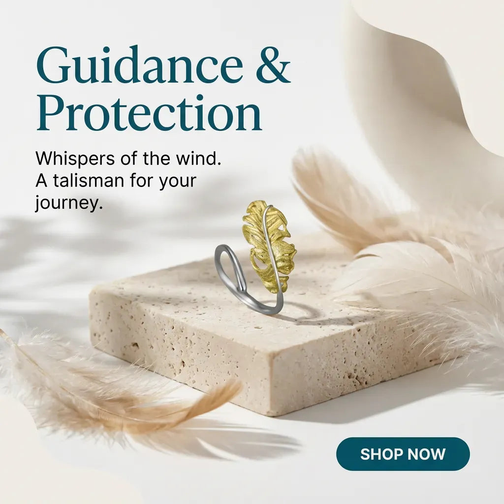 feather_ring_silver_band_gold_ring