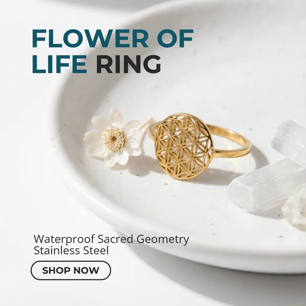 flower of life ring gold