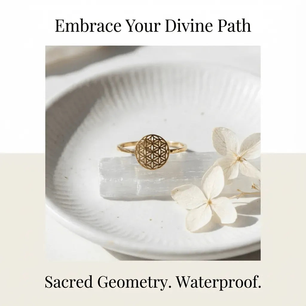 flower of life ring gold benefits