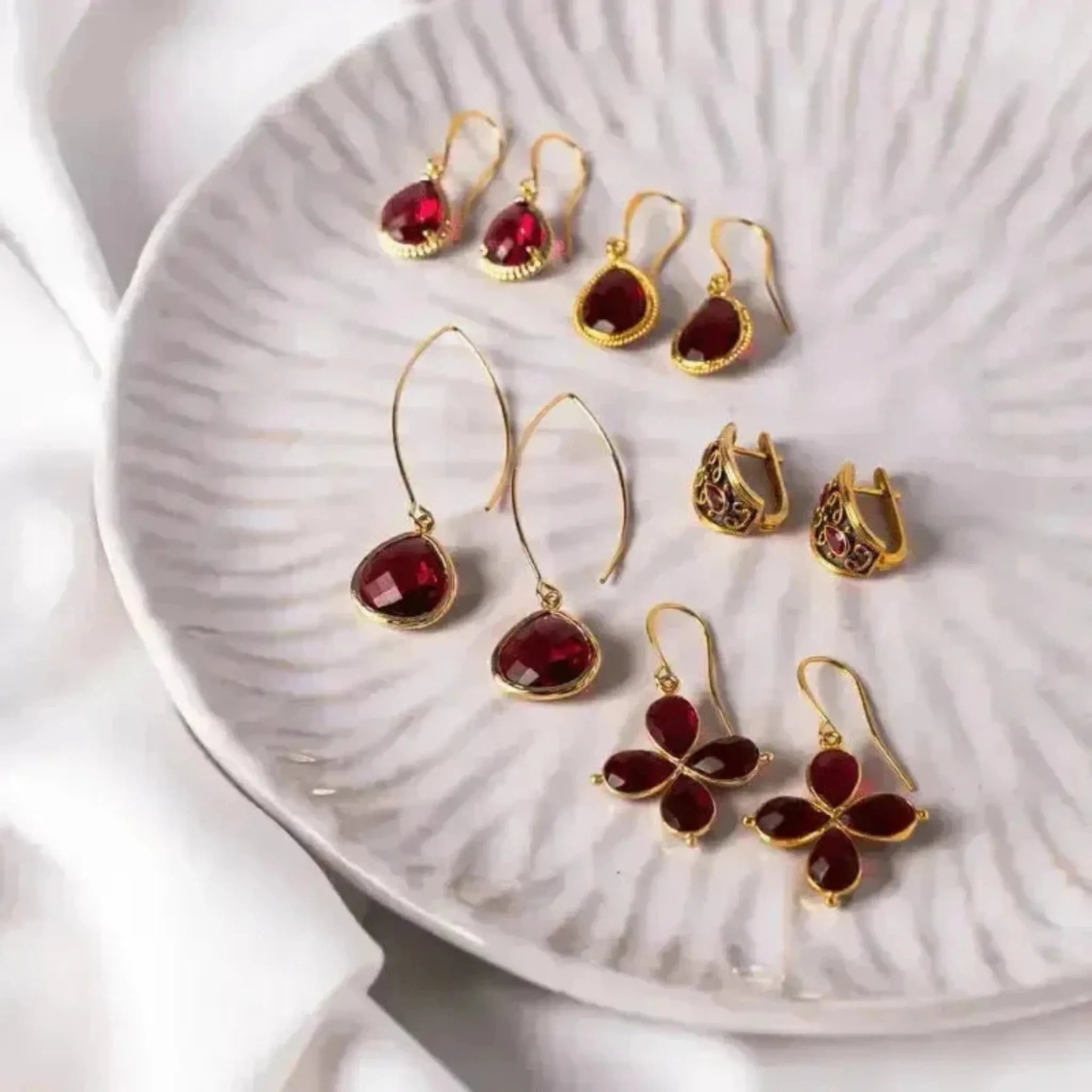 garnet earrings