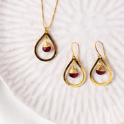 garnet jewelry set