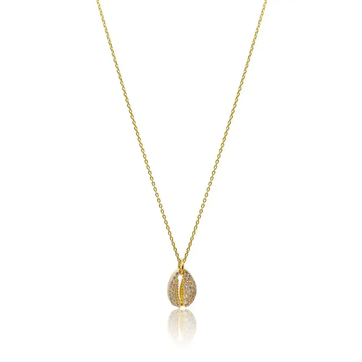 Gold Cowrie Necklace - Ocean Inspired Jewelry - Mystic Soul Jewelry