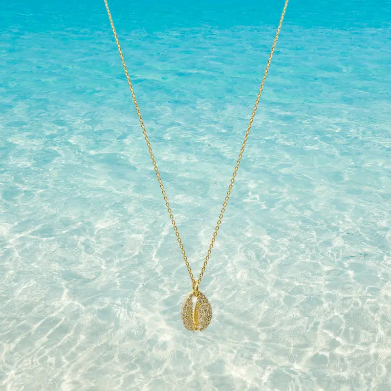 Gold Cowrie Necklace - Ocean Inspired Jewelry - Mystic Soul Jewelry