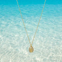 Gold Cowrie Necklace - Ocean Inspired Jewelry - Mystic Soul Jewelry