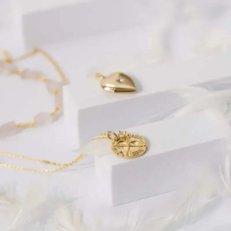 Gold Heart Locket Necklace - Mystic Soul Jewelry