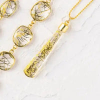 Golden Rutile Pendulum Necklace – Gold - Plated Spiritual Jewelry in Adjustable Lengths - Mystic Soul Jewelry