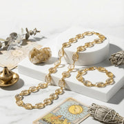 golden rutilated necklace bracelet