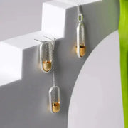 Good Luck wishing wishing well necklace and earring set