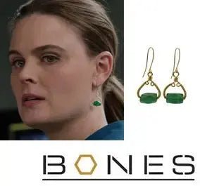 Green Agate Earrings | As Seen On TV | Bones - Mystic Soul Jewelry