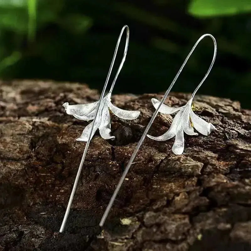 Handcrafted Sterling Silver Osmanthus Floral Earrings - Mystic Soul Jewelry