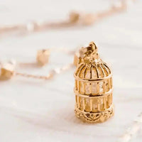 Harmony Crystal Bird Cage Necklace - Mystic Soul Jewelry