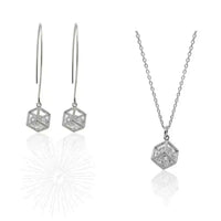 Jewelry Set - Cube Crystal Earrings and Necklace - Mystic Soul Jewelry