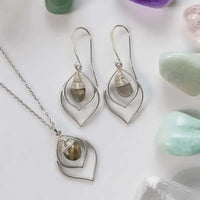 Labradorite Earrings: Teardrop Design - Mystic Soul Jewelry