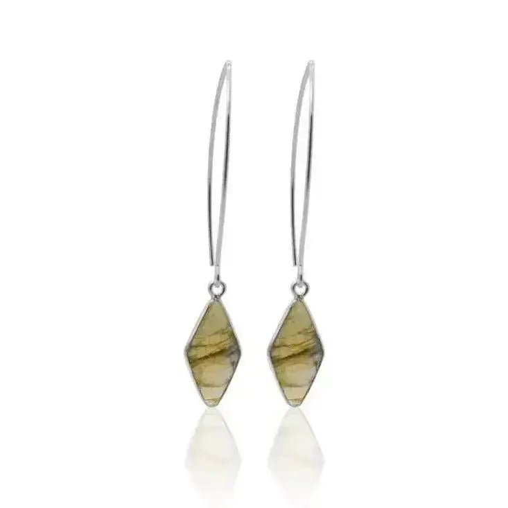 Labradorite Mini Spike Earrings - Silver - Mystic Soul Jewelry