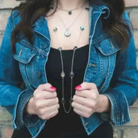 Labradorite Necklace - Long Chain Design - Mystic Soul Jewelry