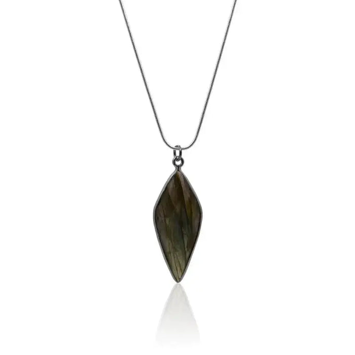 Labradorite Silver Spike Necklace | Healing Jewelry - Mystic Soul Jewelry