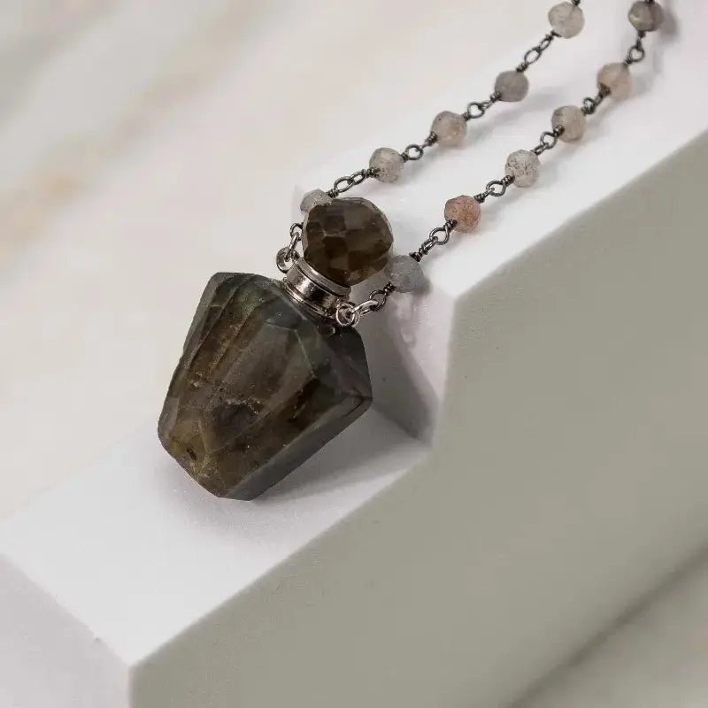 Labradorite Vial Necklace - Mystic Soul Jewelry