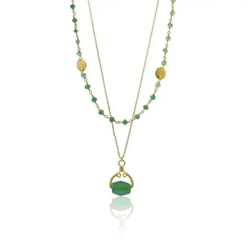 Lily Green Agate Necklace & Earring Set | As Seen on TV | The Vampire Diaries - Mystic Soul Jewelry