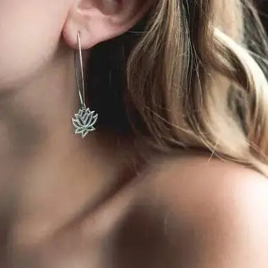 Lotus Flower Earrings - Mystic Soul Jewelry