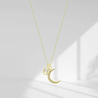 Lunar Radiance Crystal Moon Ball Necklace – Available in Gold or Silver - Mystic Soul Jewelry