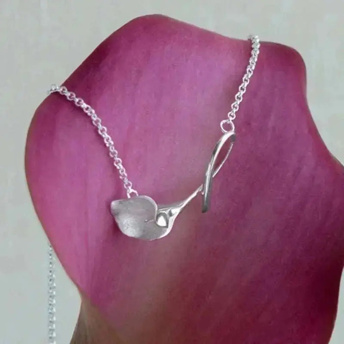 Luxe Lotus Pendant Necklace - Sterling Silver Elegance - Mystic Soul Jewelry