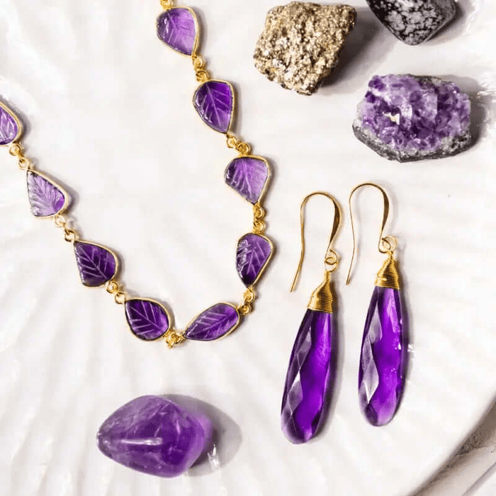 Majestic Amethyst Earrings - Drops - Mystic Soul Jewelry