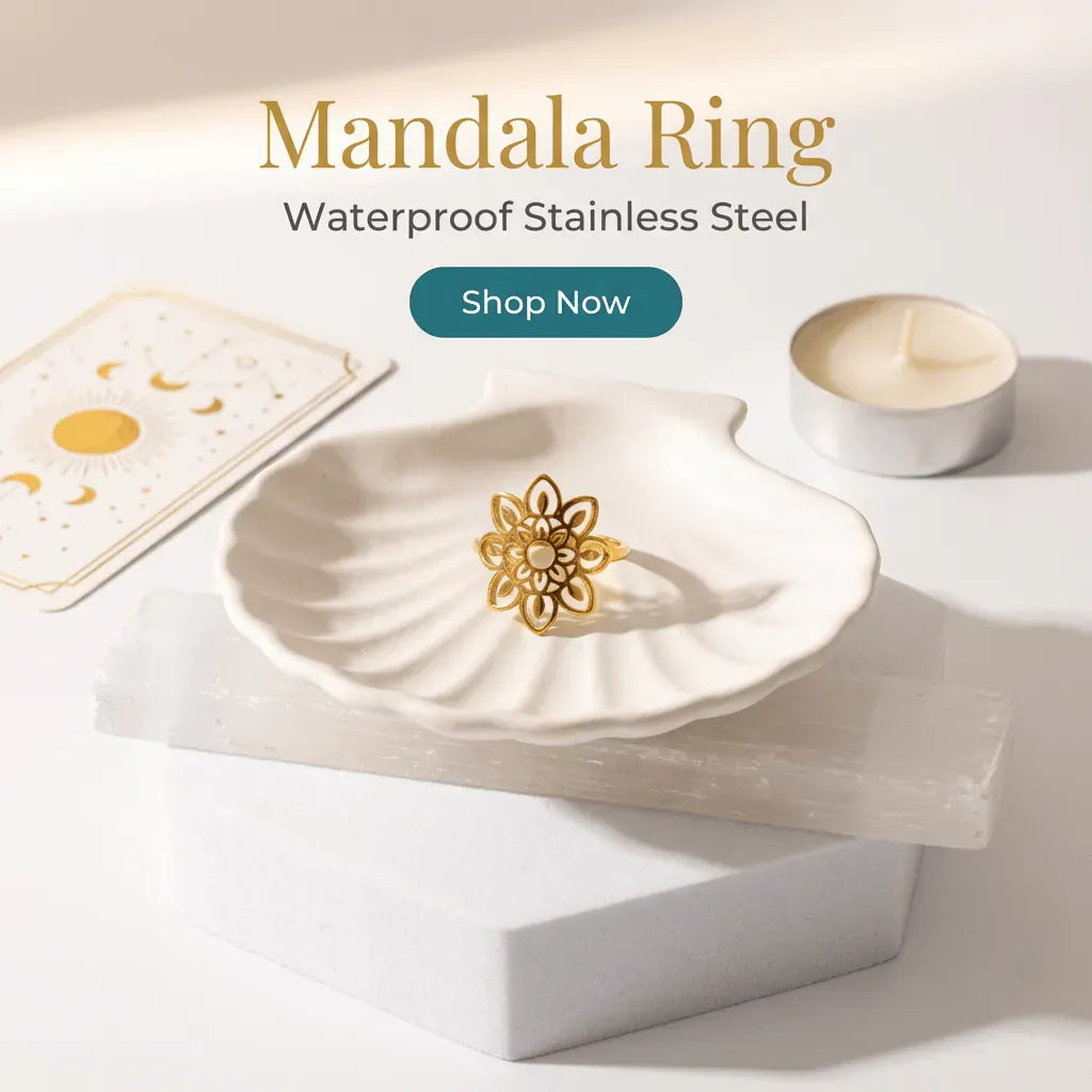 mandala gold ring