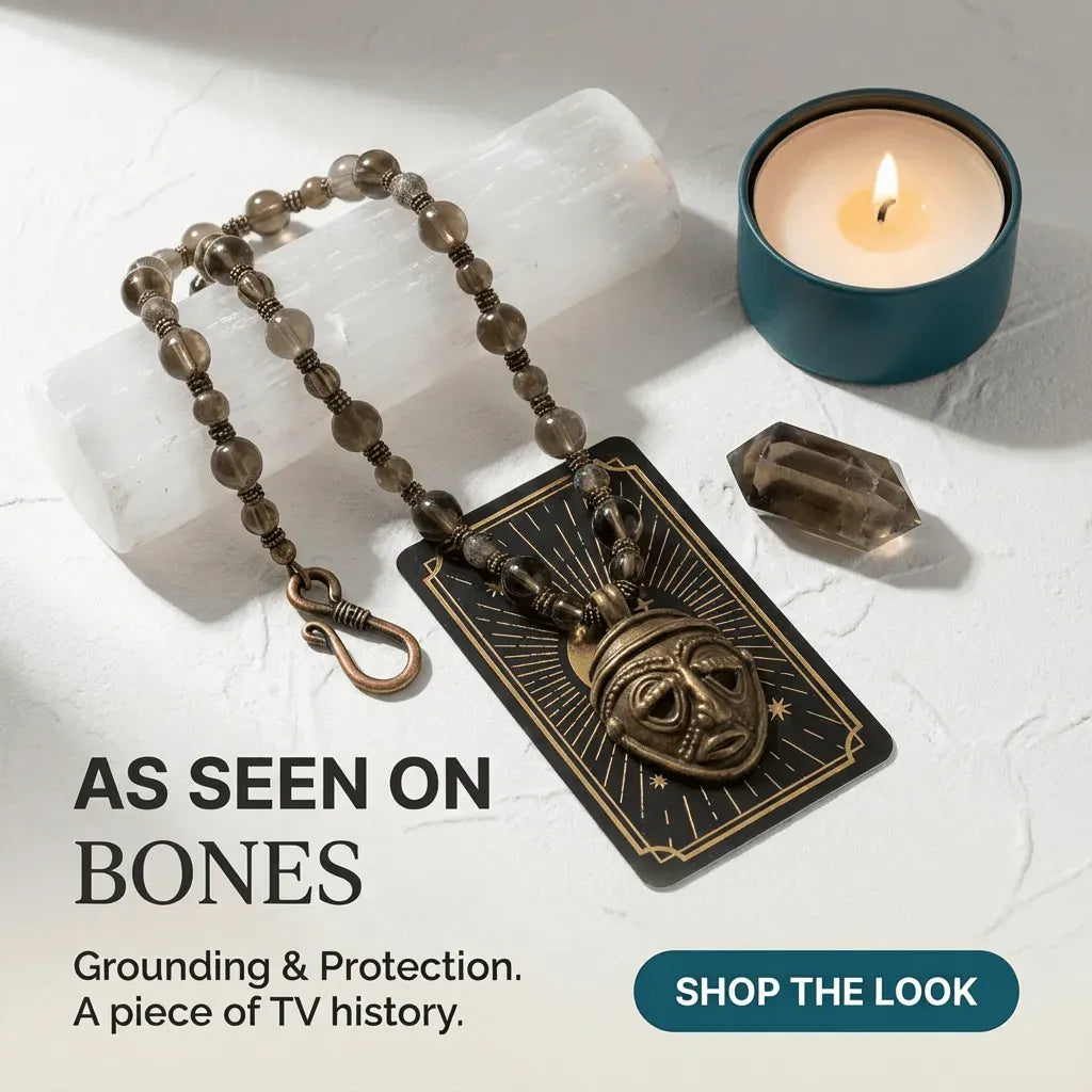 masks we wear necklace as seen on bones