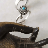 Meditation Ring - Turquoise Accent - Mystic Soul Jewelry