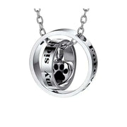 pet necklace forever by my side interlocking rings