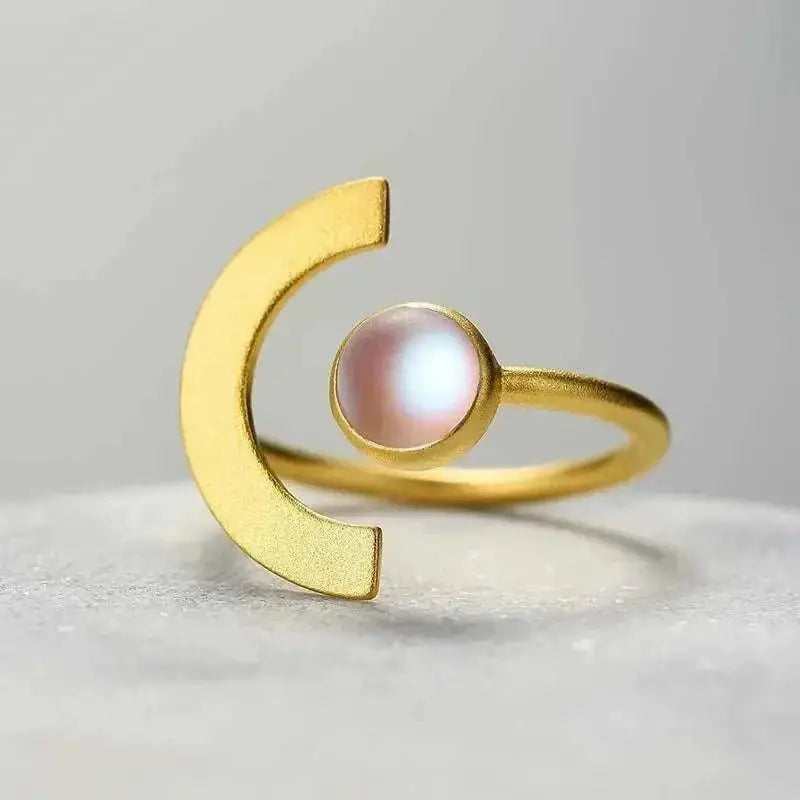 Moonlit Whisper Adjustable Rings - Moonstone Jewelry - Mystic Soul Jewelry